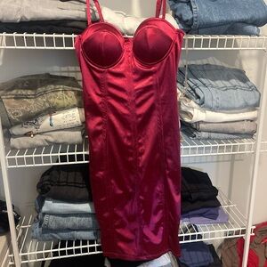 Y2K Charlotte Russe bodycon ruby red dress